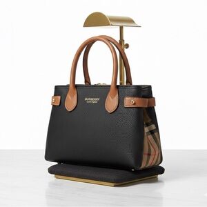 Black Brown Satchel Crossbody Bag